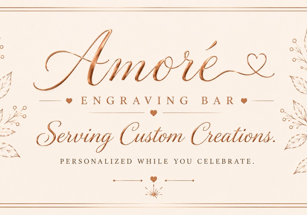 Amoré Engraving Bar promotional design