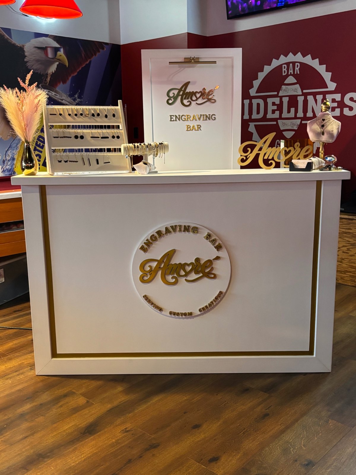 Amoré Engraving Bar full event setup